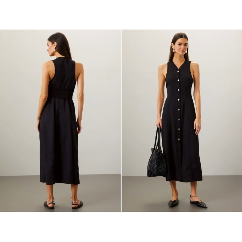 Proenza Schouler White Label Rumbled Button‎ Front Dress